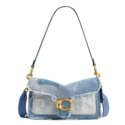Soft Leather Shoulder Bag With Structured Flap