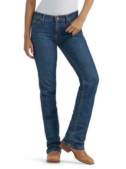 Mid-Rise Bootcut Jeans With Stretch Comfort