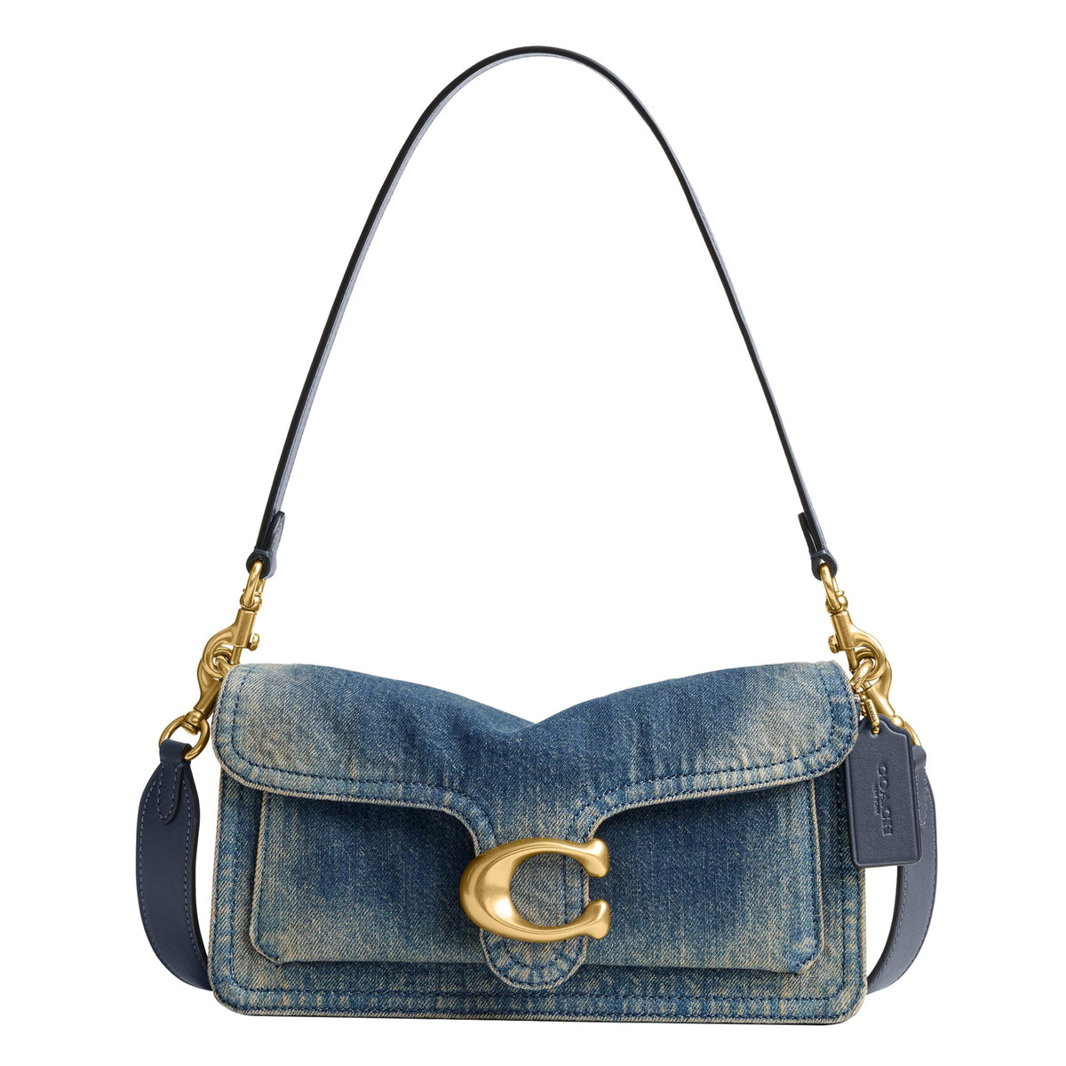 Soft Leather Shoulder Bag With Structured Flap