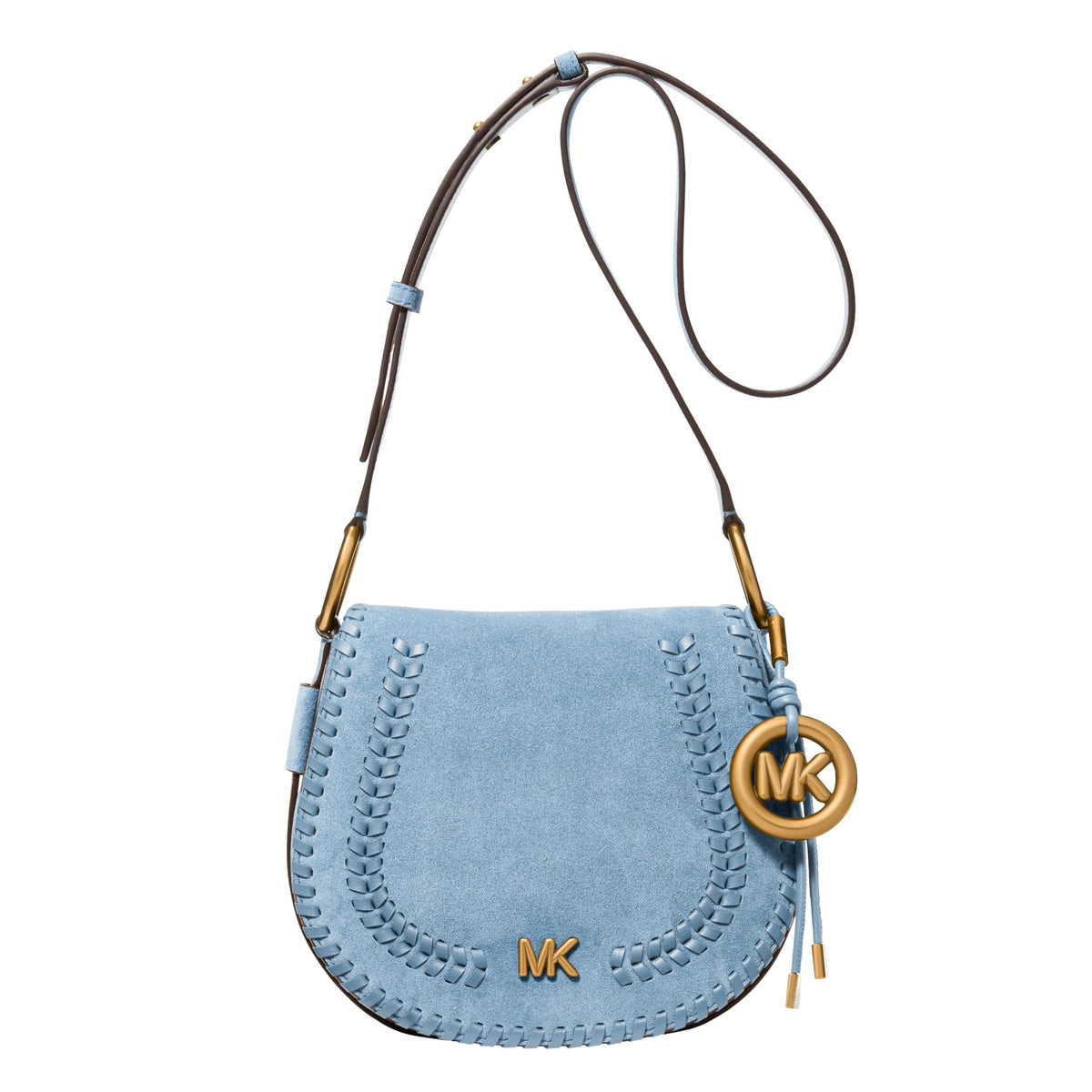Saddle Crossbody Bag With Structured Flap