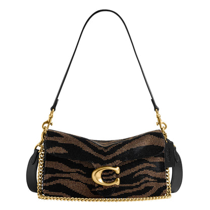 Soft Leather Shoulder Bag With Structured Flap