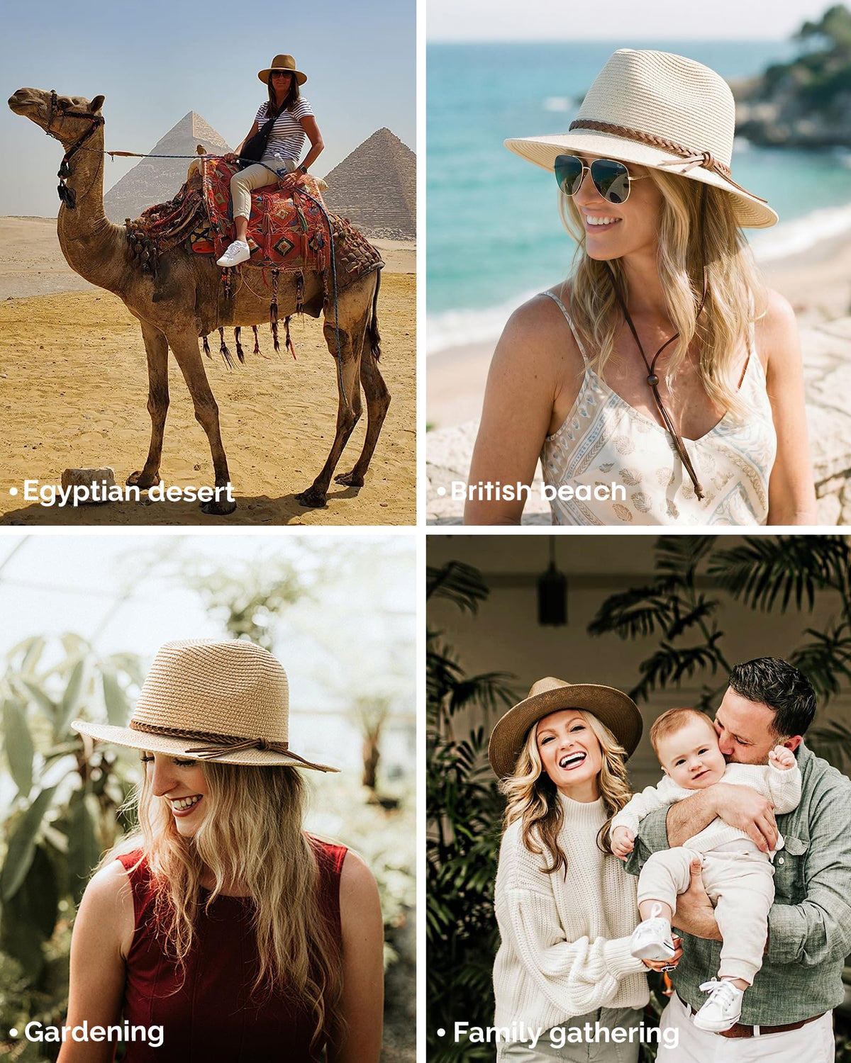 Wide-Brim Straw Fedora With Structured Crown