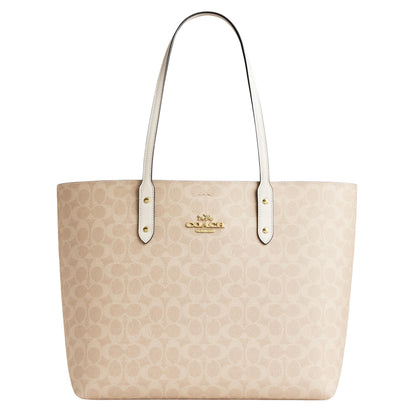 Polished Pebble Leather Tote With Zip Pocket