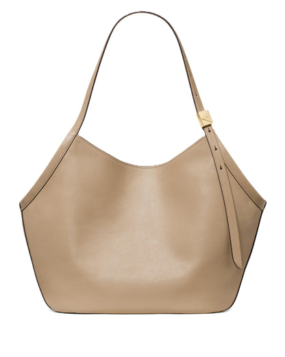 Fine-Grain Leather Tote With Sculpted Silhouette
