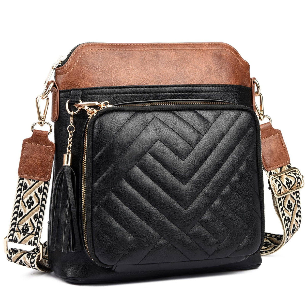 RFID Crossbody Bag With Built-In Wallet