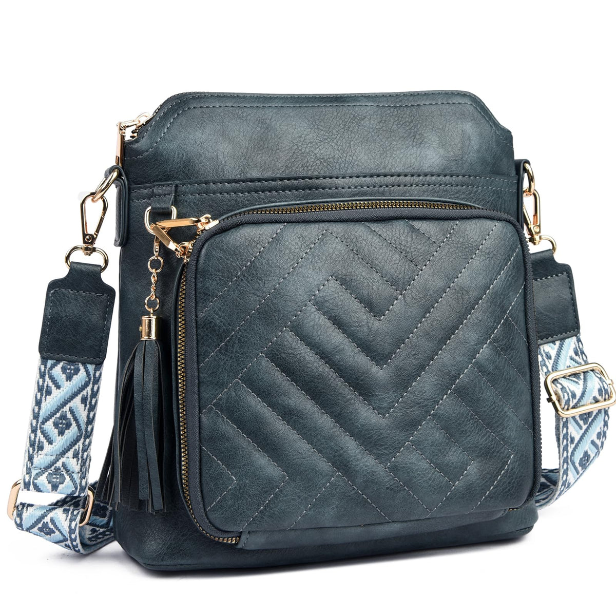 RFID Crossbody Bag With Built-In Wallet
