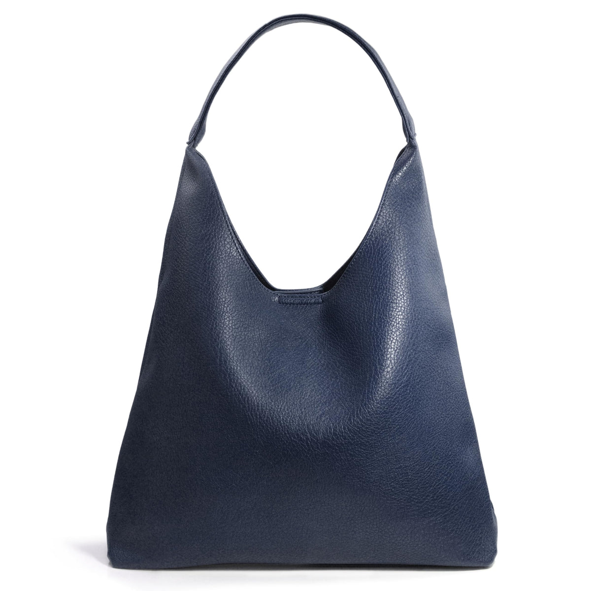 Soft Vegan Leather Hobo Bag With Slouchy Shape