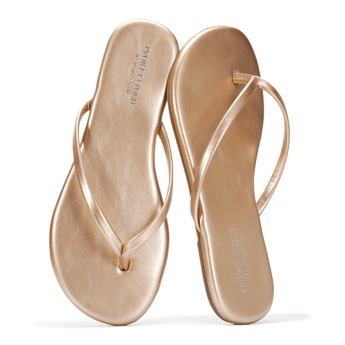 Memory Foam Flip Flops With Cushioned Footbed