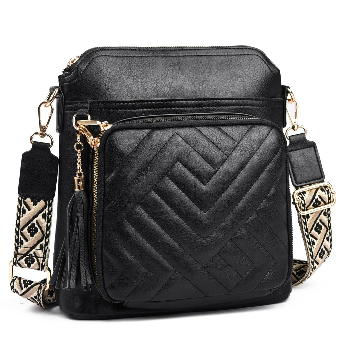 RFID Crossbody Bag With Built-In Wallet