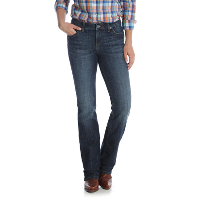 Mid-Rise Bootcut Jeans With Stretch Comfort