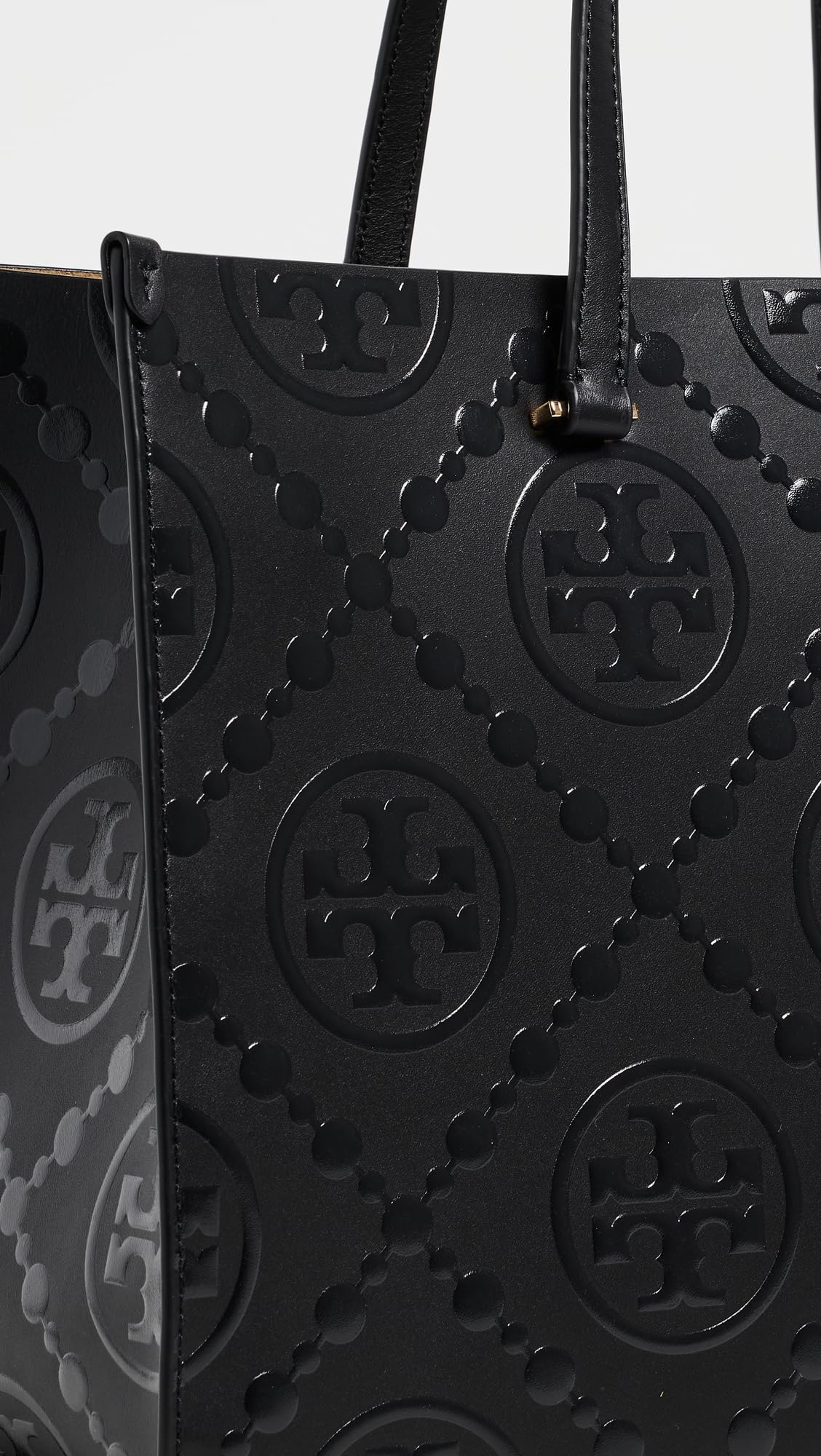 Embossed Monogram Tote Bag With Structured Shape