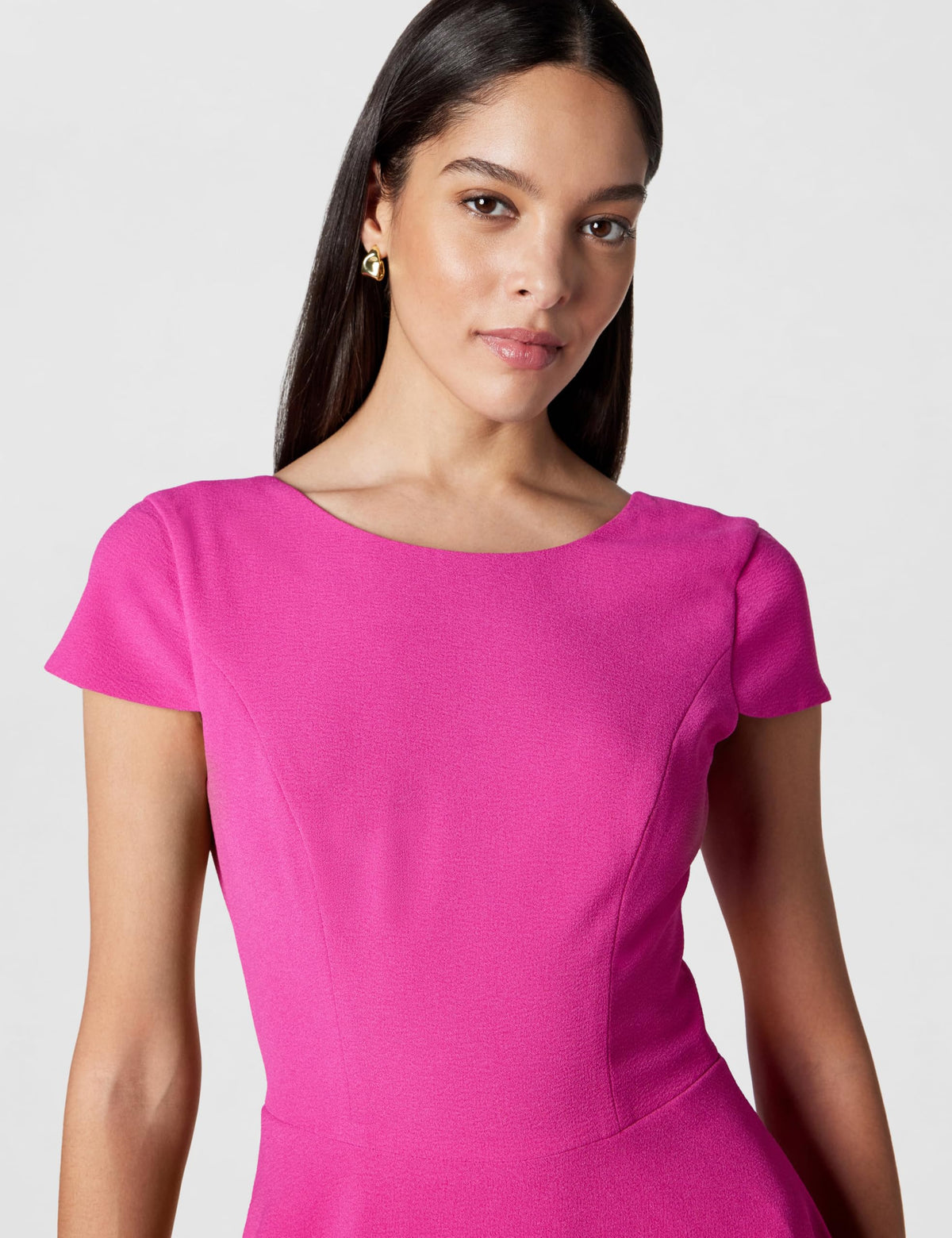 Elegant Midi Dress With Sculpted Silhouette
