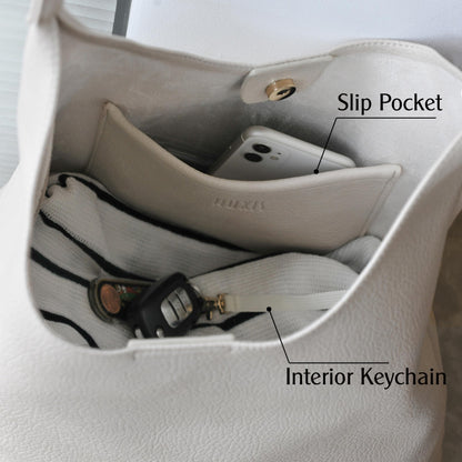 Soft Vegan Leather Hobo Bag With Slouchy Shape