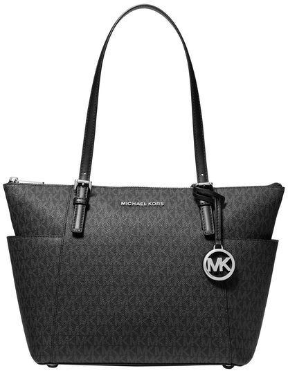 Structured Top-Zip Tote Bag With Everyday Finish