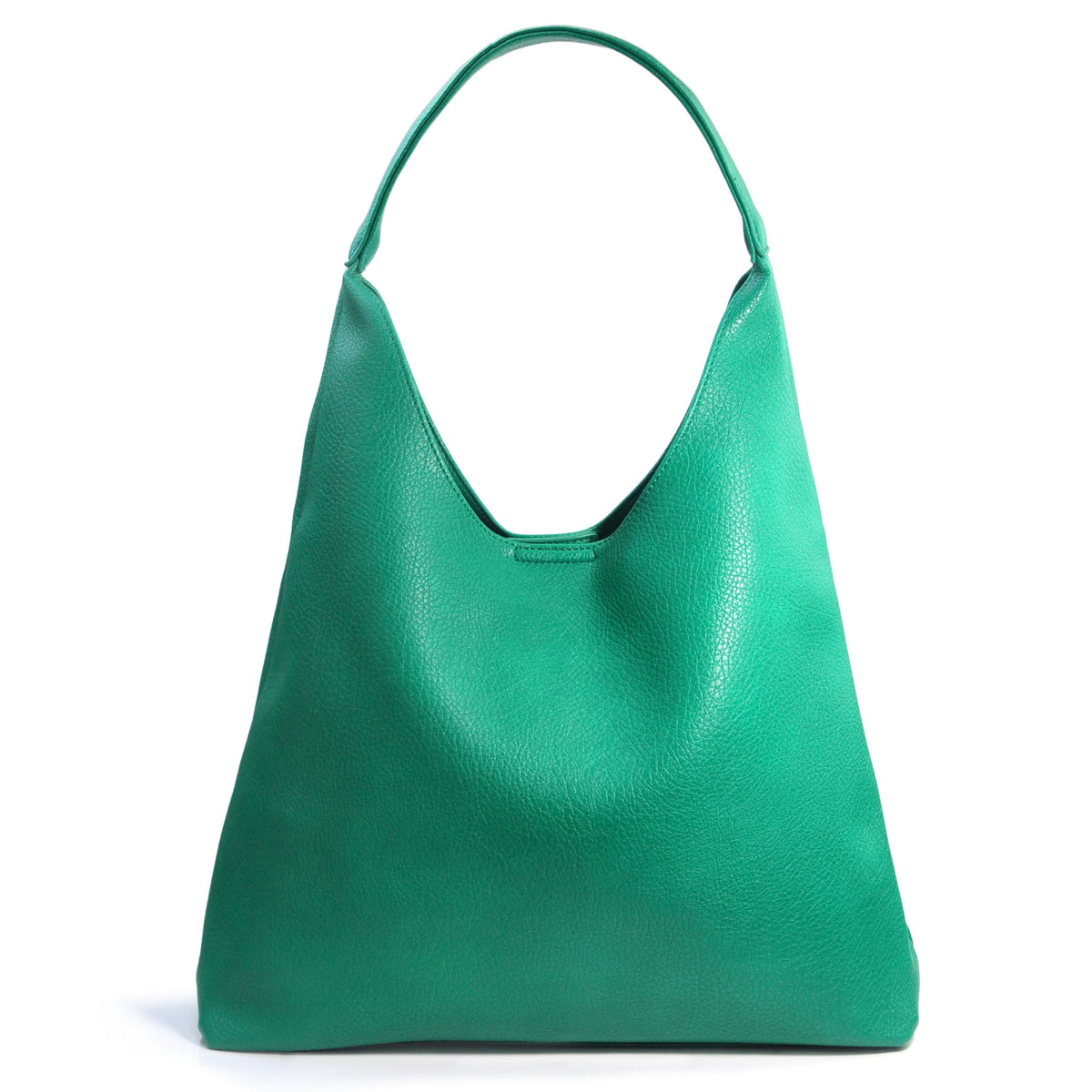 Soft Vegan Leather Hobo Bag With Slouchy Shape