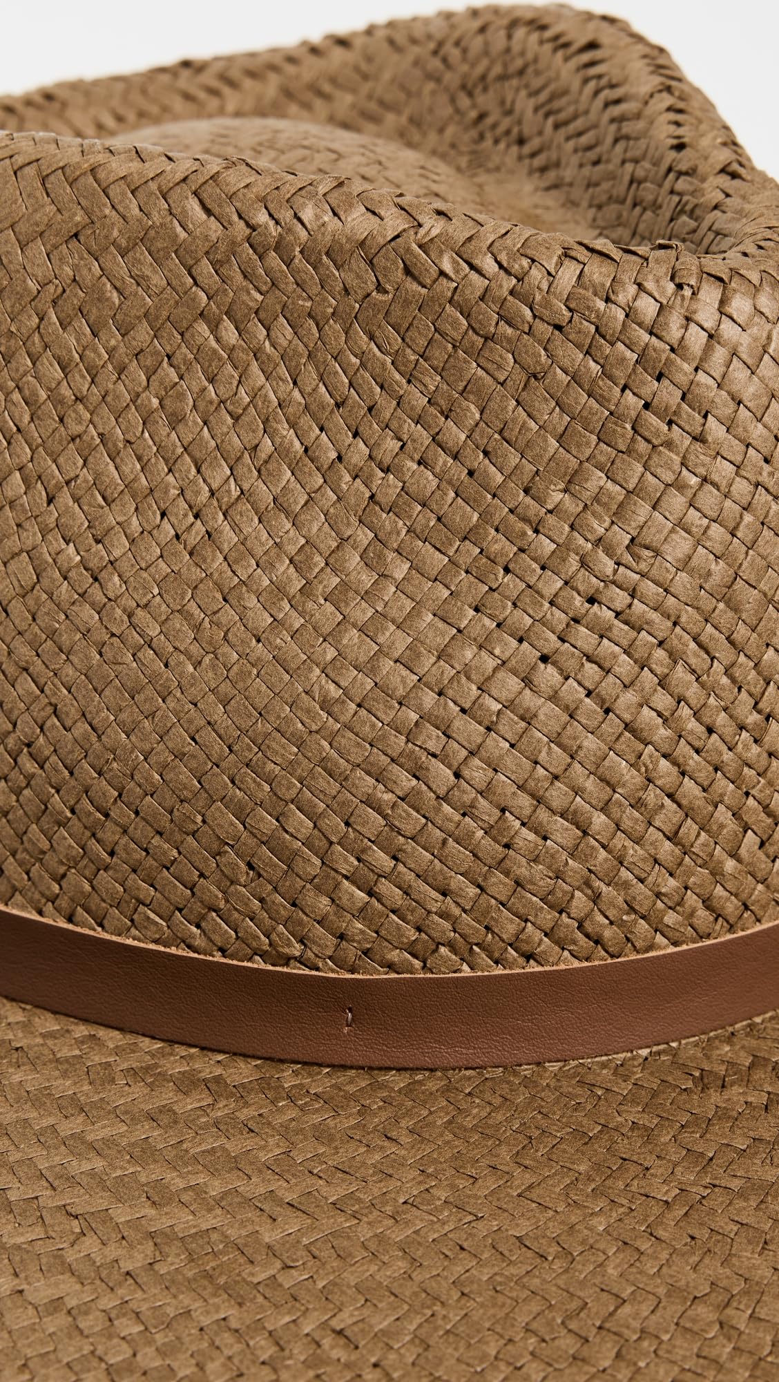 Woven Straw Hat With Structured Wide Brim