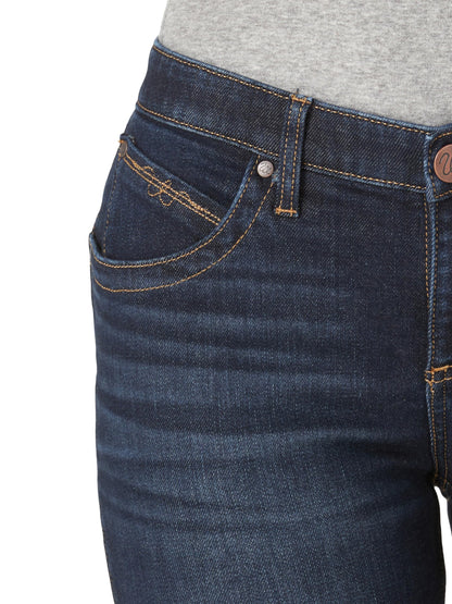 Mid-Rise Bootcut Jeans With Stretch Comfort