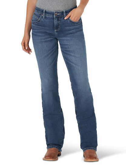 Mid-Rise Bootcut Jeans With Stretch Comfort