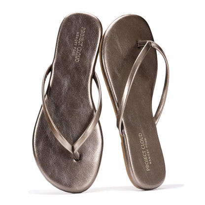 Memory Foam Flip Flops With Cushioned Footbed